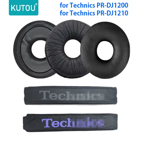 KUTOU Replacement Earpads Cushion for Technics PR-DJ1200 DJ1200 DJ1210 Headphones Foam Ear Pads Cover Headset Headband