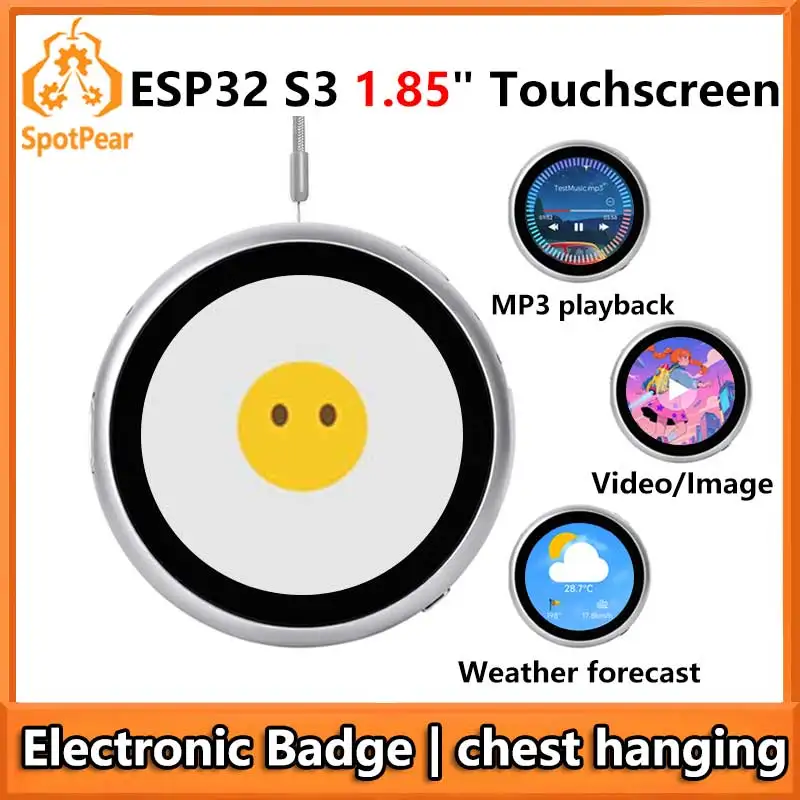 ESP32 S3 For Xiaozhi AI 1.85 inch Development Board with 1.85inch LCD Touchscreen Round Screen Electronic Badge Deepseek
ESP32 S3 For Xiaozhi AI 1.85 inch Development Board with 1.85inch LCD Touchscreen Round Screen Electronic Badge Deepseek