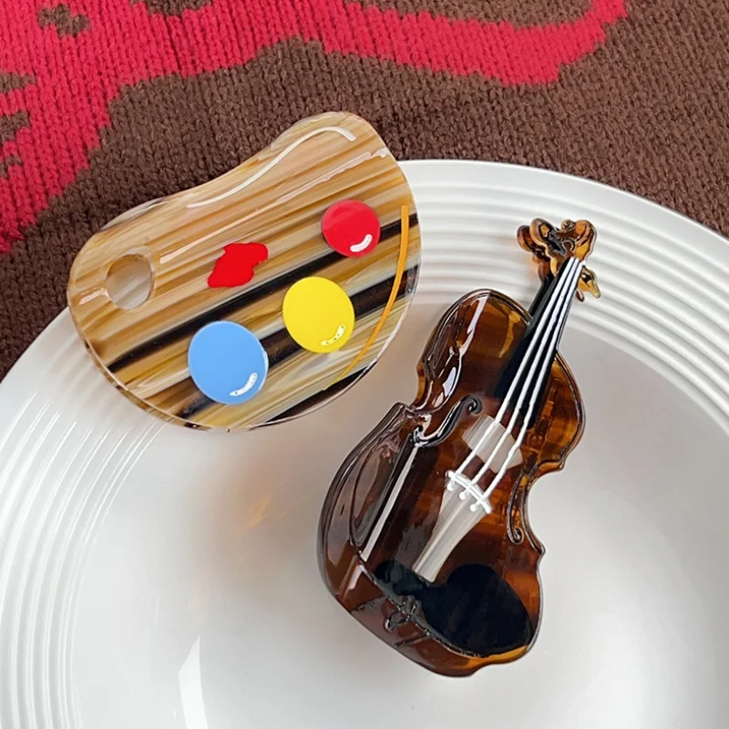 Vintage Color Palette Cello Hair Claw Clip Artistic Personalized Handmade Acetic Acid Shark Clip High Quality Hair Accessories
Vintage Color Palette Cello Hair Claw Clip Artistic Personalized Handmade Acetic Acid Shark Clip High Quality Hair Accessories