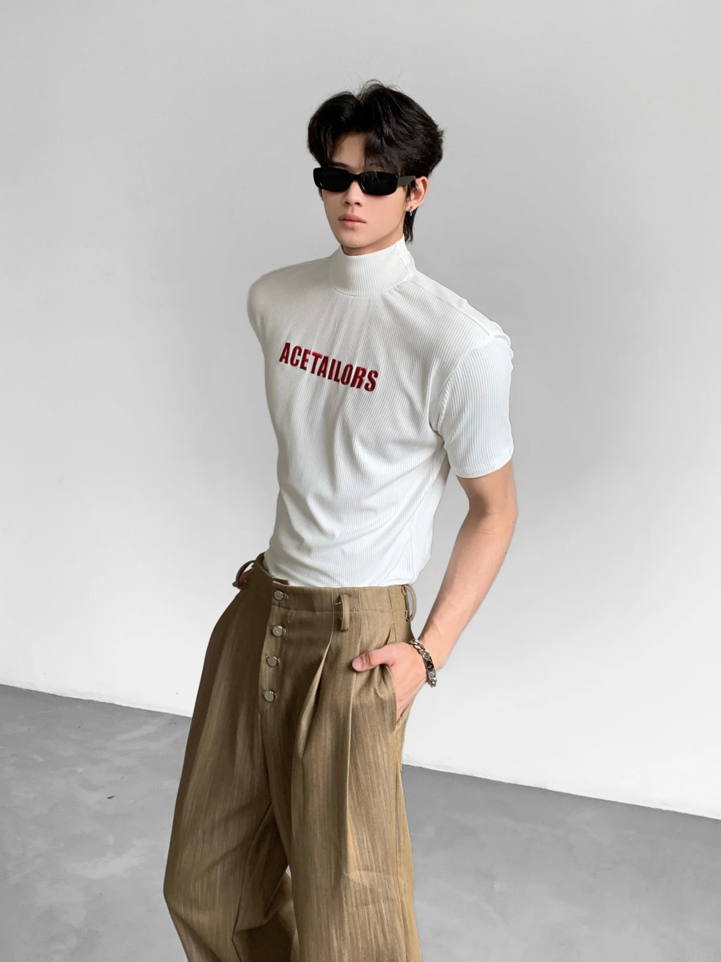 Ace Tailors Men's Slim Fit T-Shirt Embroidered Letter Half High Collar Short Sleeve Casual Fashion Breathable Comfortable
Ace Tailors Men's Slim Fit T-Shirt Embroidered Letter Half High Collar Short Sleeve Casual Fashion Breathable Comfortable