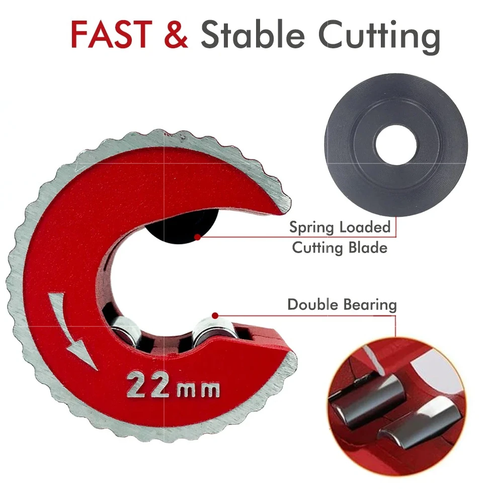 Self-Locking Aluminum Pipe Cutter Tool for 15/22/28cm, Quick Adjust for Copper, Aluminum & PVC Plastic Tubing, Hand Tool
Self-Locking Aluminum Pipe Cutter Tool for 15/22/28cm, Quick Adjust for Copper, Aluminum & PVC Plastic Tubing, Hand Tool
