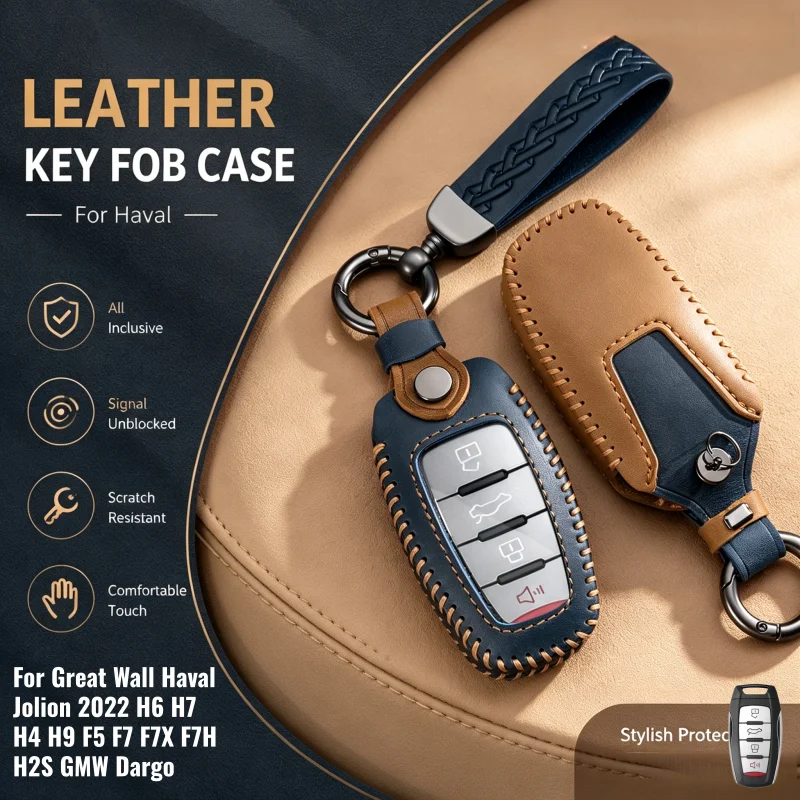 Leather Car Key Case Cover for Great Wall Haval Jolion 2022 H6 H7 H4 H9 F5 F7 F7X F7H H2S GMW Dargo Shell Fob Accessories
Leather Car Key Case Cover for Great Wall Haval Jolion 2022 H6 H7 H4 H9 F5 F7 F7X F7H H2S GMW Dargo Shell Fob Accessories