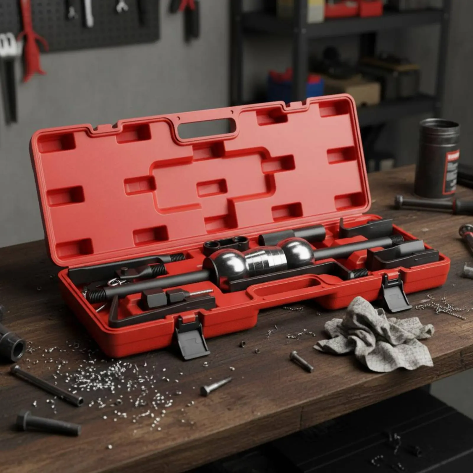 11 Pieces Auto Frame Indentation Removal Kit Multi-Functional Slide Hammer Indentation Puller Kit Car Metal Panel Repair Tool
11 Pieces Auto Frame Indentation Removal Kit Multi-Functional Slide Hammer Indentation Puller Kit Car Metal Panel Repair Tool