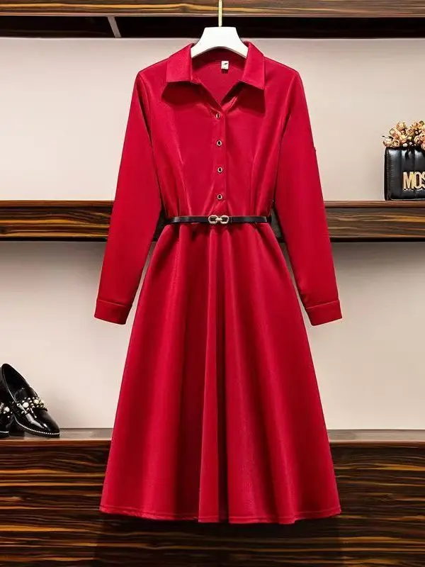 Faionable для мам среднего возраста, простая корейская одежда больших размеров, осенняя одежда, Новое поступление, юбка трапециевидной формы, длинный воротник све
Faionable для мам среднего возраста, простая корейская одежда больших размеров, осенняя одежда, Новое поступление, юбка трапециевидной формы, длинный воротник све