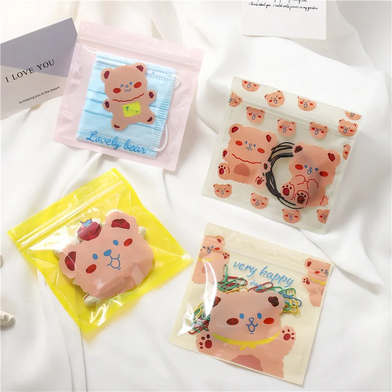 1pc Self-sealing Bags Korean Teddy Bear Plastic Waterproof Ziplock Bag For Jewelry Mask Sundries Storage Organizer Candy Pouch
1pc Self-sealing Bags Korean Teddy Bear Plastic Waterproof Ziplock Bag For Jewelry Mask Sundries Storage Organizer Candy Pouch
