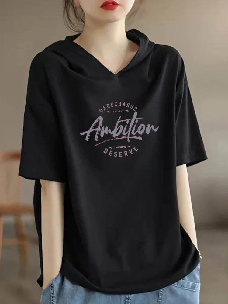 Casual Trendy Oversized Short Sleeve T-Shirt Women's Summer Top Versatile Hat Design Cotton Blend Comfortable Fit for All Bod...
Casual Trendy Oversized Short Sleeve T-Shirt Women's Summer Top Versatile Hat Design Cotton Blend Comfortable Fit for All Bod...