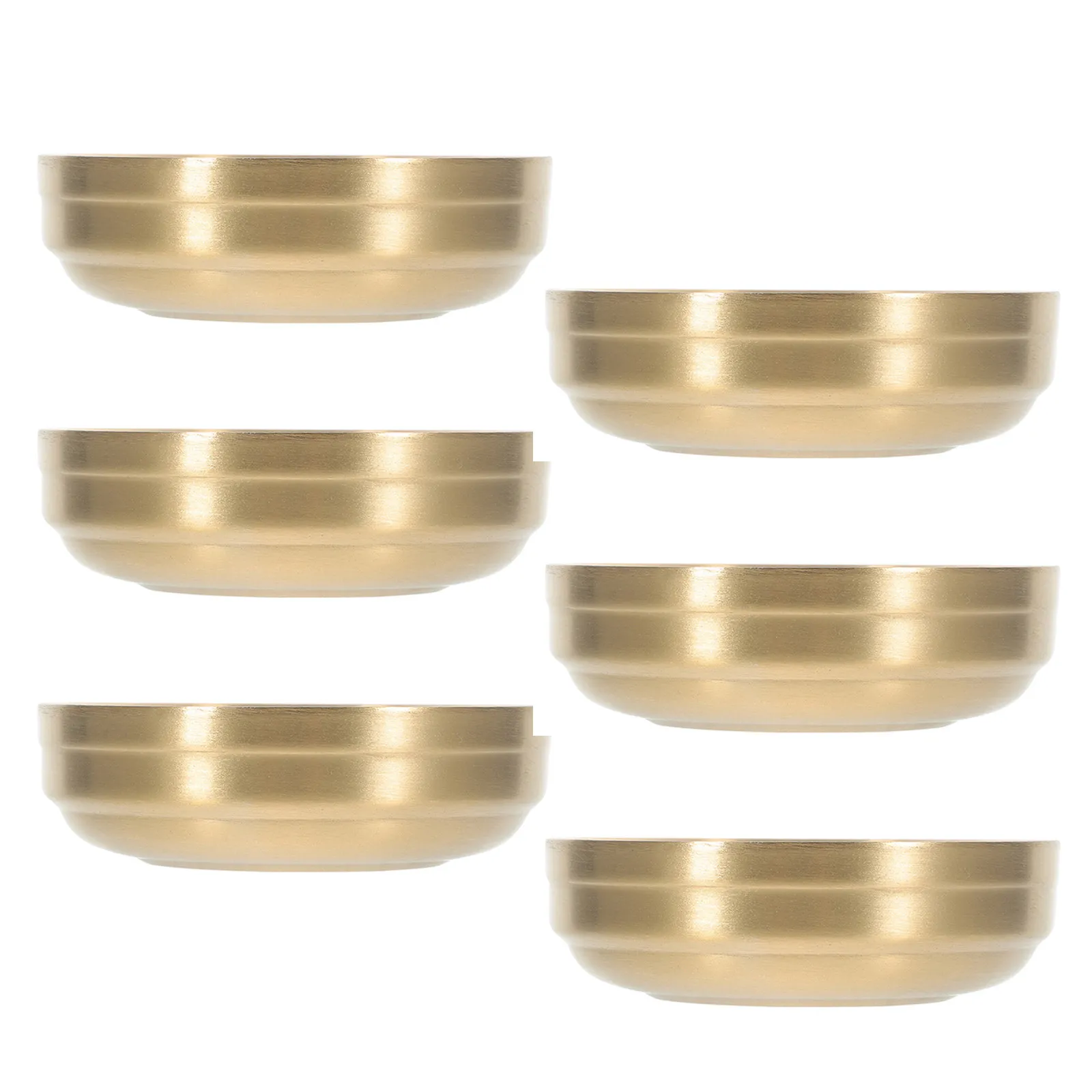 Набор из 6 маленьких золотых чаш для соусов и закусок, 3,54 дюйма, из нержавеющей стали, в корейском стиле, для ежедневного использования
Набор из 6 маленьких золотых чаш для соусов и закусок, 3,54 дюйма, из нержавеющей стали, в корейском стиле, для ежедневного использования