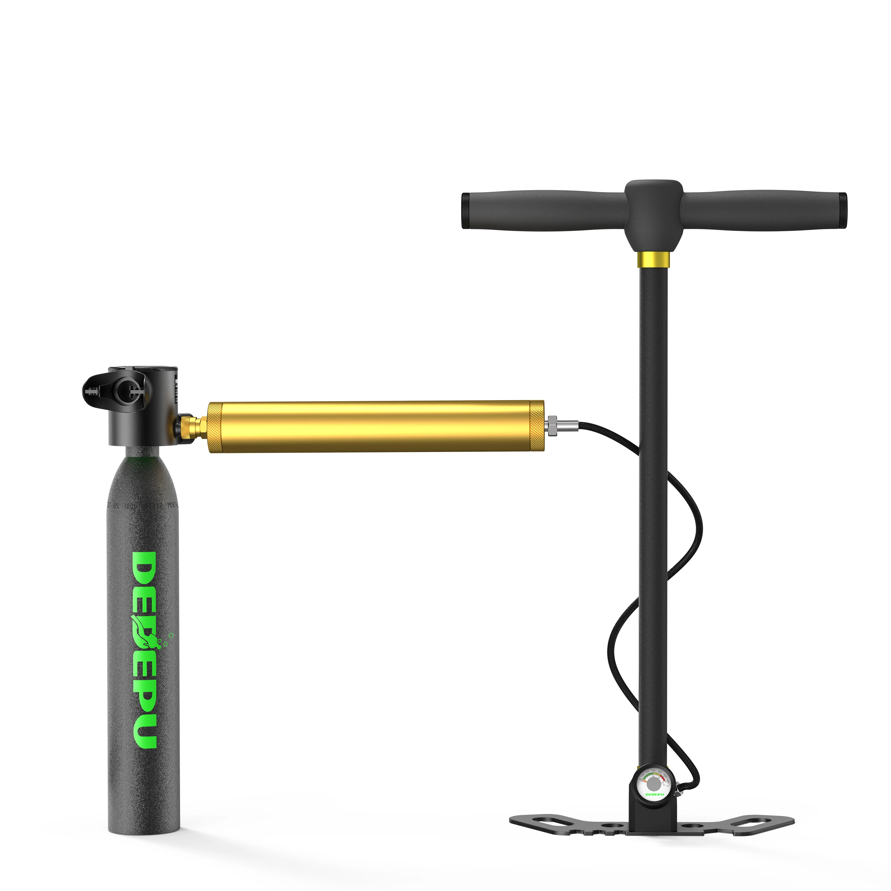 DEDEPU 0.5L High-Pressure Aluminum Diving Tank with High Pressure Valve (5-15 Minutes) - Diving Bag &4-Stage Hand Pump&Rope
DEDEPU 0.5L High-Pressure Aluminum Diving Tank with High Pressure Valve (5-15 Minutes) - Diving Bag &4-Stage Hand Pump&Rope