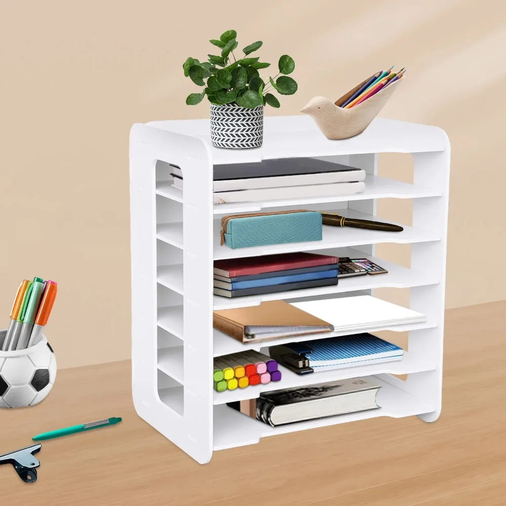 White 7-Tier Horizontal File Organizer - PVC Material&Mortise-Tenon+Screw Reinforced, Hollow Ventilation&Easy Installation
White 7-Tier Horizontal File Organizer - PVC Material&Mortise-Tenon+Screw Reinforced, Hollow Ventilation&Easy Installation