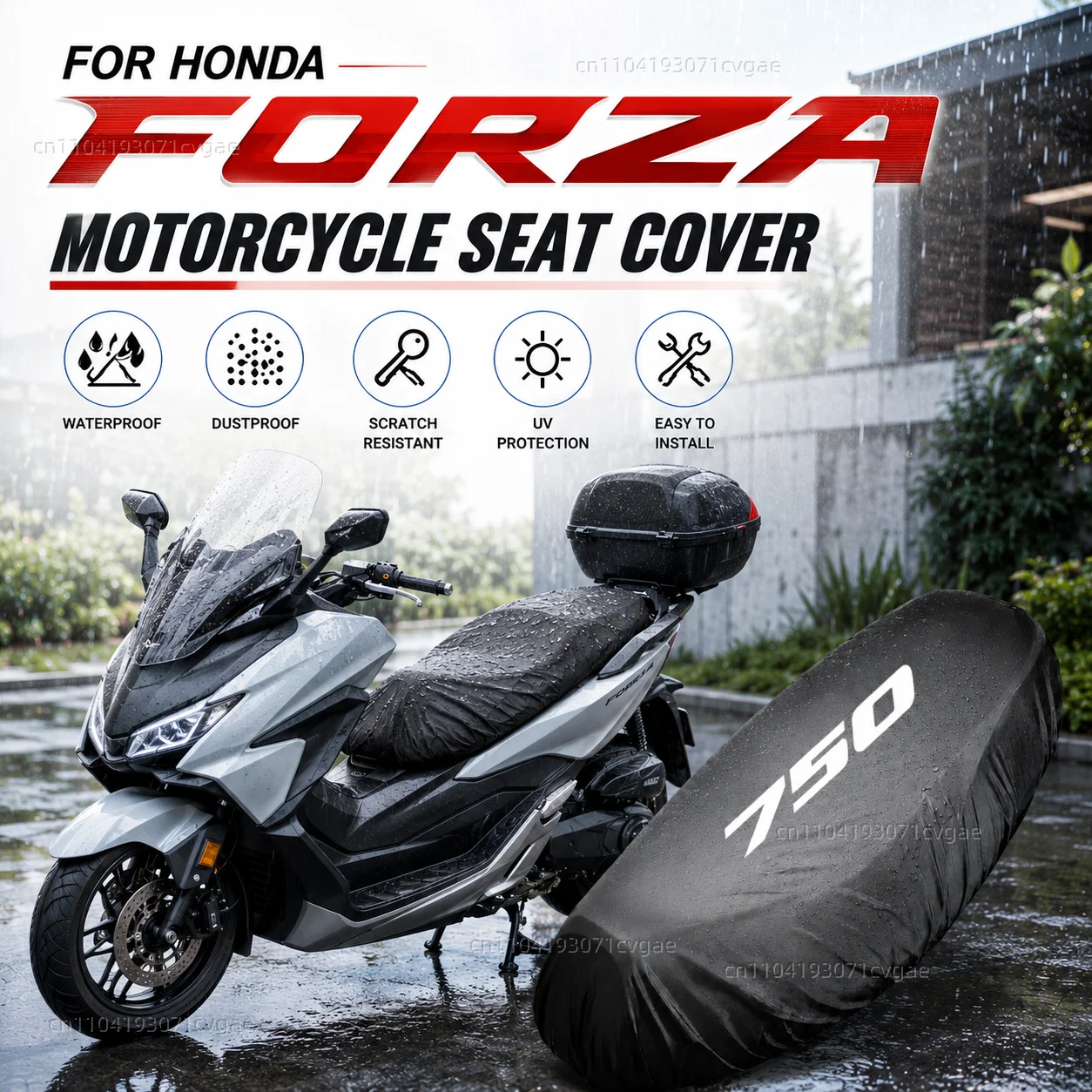 For Honda X-ADV 750 XADV750 Forza 750 Forza750 Motorcycle Rain Seat Cover Waterproof Saddle Cover Black 210D UV Protection
For Honda X-ADV 750 XADV750 Forza 750 Forza750 Motorcycle Rain Seat Cover Waterproof Saddle Cover Black 210D UV Protection