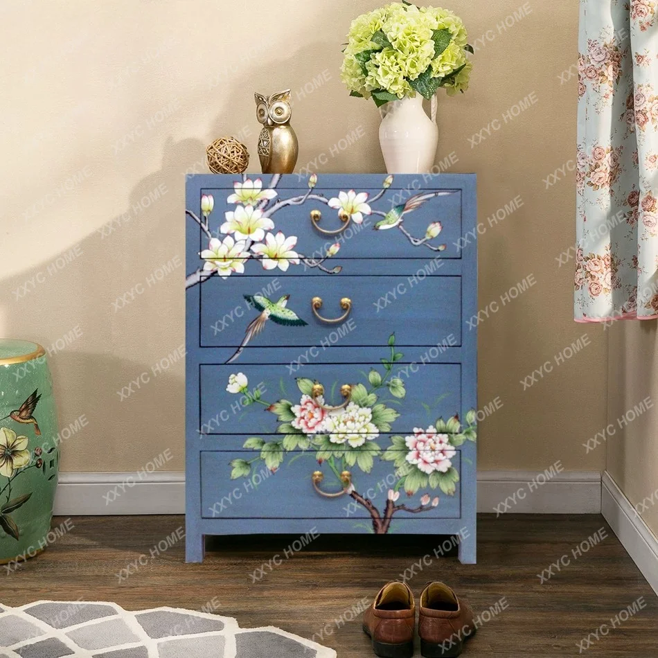 Modern and simple new Chinese-style camphor wood painted four-chest cabinet storage cabinet
Modern and simple new Chinese-style camphor wood painted four-chest cabinet storage cabinet