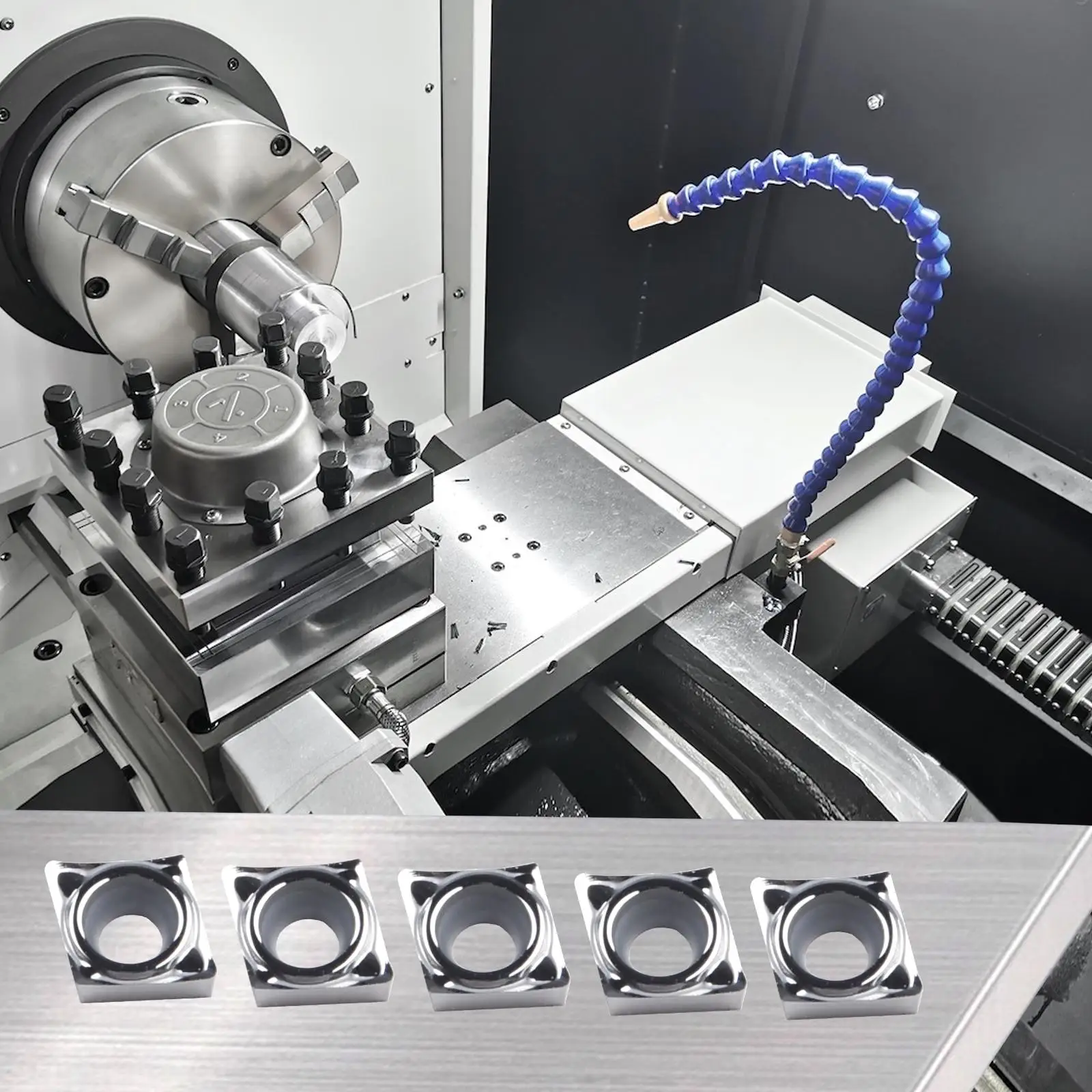 Carbide Turning Insert CCGT060202 AK 10 Pcs for Aluminum Cutting Tools Suitable for Semi Finishing and Finishing Applications
Carbide Turning Insert CCGT060202 AK 10 Pcs for Aluminum Cutting Tools Suitable for Semi Finishing and Finishing Applications