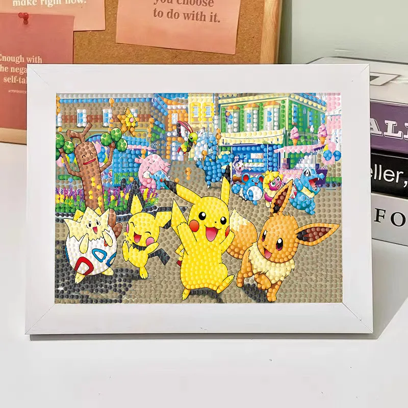 Pikachu Diamond Sticker Craft Diy Kit, Full Diamond Sticker Framed Decorative Painting
Pikachu Diamond Sticker Craft Diy Kit, Full Diamond Sticker Framed Decorative Painting