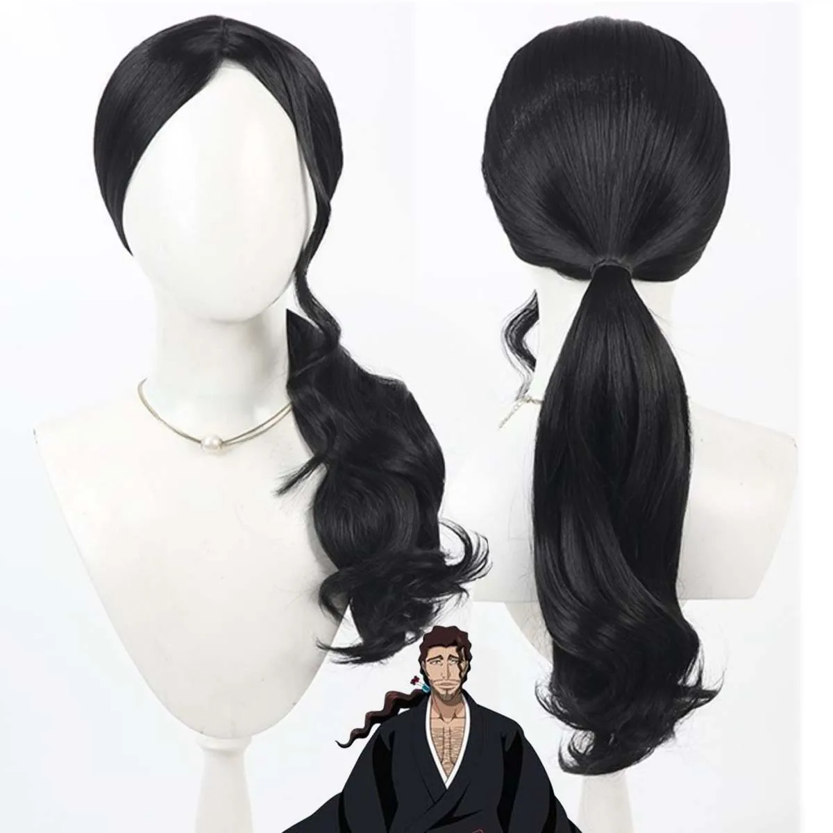 Men Anime BLEACH Kyoraku Shunsui Cosplay Long Black Heat Resistance Fiber Wig
Men Anime BLEACH Kyoraku Shunsui Cosplay Long Black Heat Resistance Fiber Wig