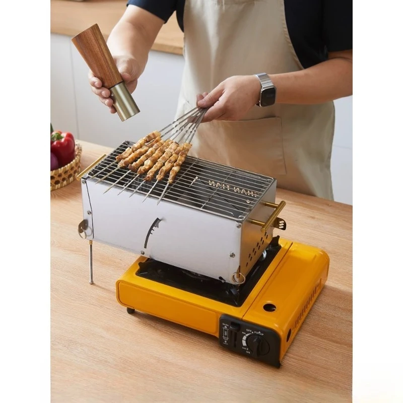 Cassette grill outdoor gas stove stainless steel grill folding portable free assembly
Cassette grill outdoor gas stove stainless steel grill folding portable free assembly