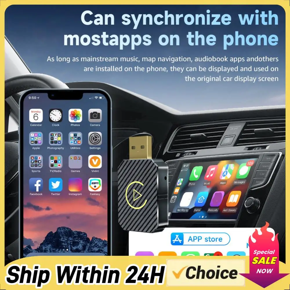 Беспроводной адаптер Smart Mini Box для CarPlay и Android Auto: автоматическое подключение, USB, Plug and Play для штатных проводных систем CarPlay и Android Auto
Беспроводной адаптер Smart Mini Box для CarPlay и Android Auto: автоматическое подключение, USB, Plug and Play для штатных проводных систем CarPlay и Android Auto
