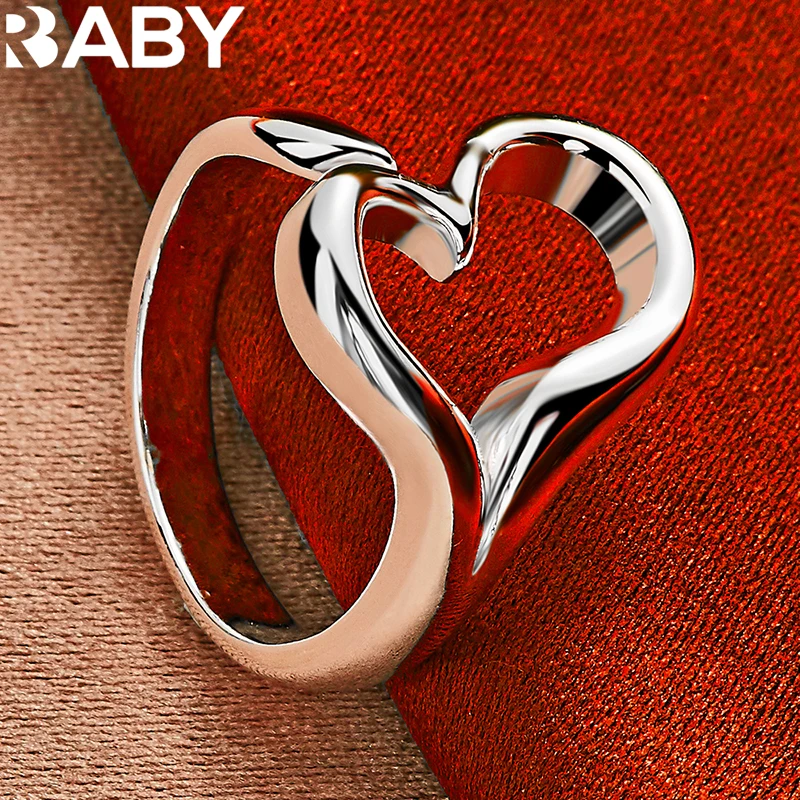 Hot Sale 925 Sterling Silver Heart Open Rings For Women Fashion Wedding Party Engagement Band Valentine'S Day Jewelry Gift
Hot Sale 925 Sterling Silver Heart Open Rings For Women Fashion Wedding Party Engagement Band Valentine'S Day Jewelry Gift