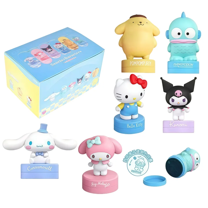 Оригинальный набор Sanrio Family Stamp Blind Box: Hello Kitty, Kuromi, My Melody, Cinnamoroll, Pochacco, Pom Pom Purin — милые аниме-фигурки и игрушки
Оригинальный набор Sanrio Family Stamp Blind Box: Hello Kitty, Kuromi, My Melody, Cinnamoroll, Pochacco, Pom Pom Purin — милые аниме-фигурки и игрушки
