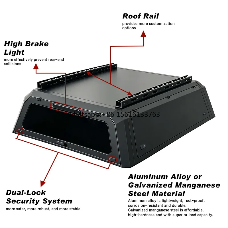 Pickup Steel Bed Smart Cap Aluminium Hardtop Ute Topper Tray Camper Shell Truck Canopy for 2024 2025 2026 Byd Shark 6
Pickup Steel Bed Smart Cap Aluminium Hardtop Ute Topper Tray Camper Shell Truck Canopy for 2024 2025 2026 Byd Shark 6