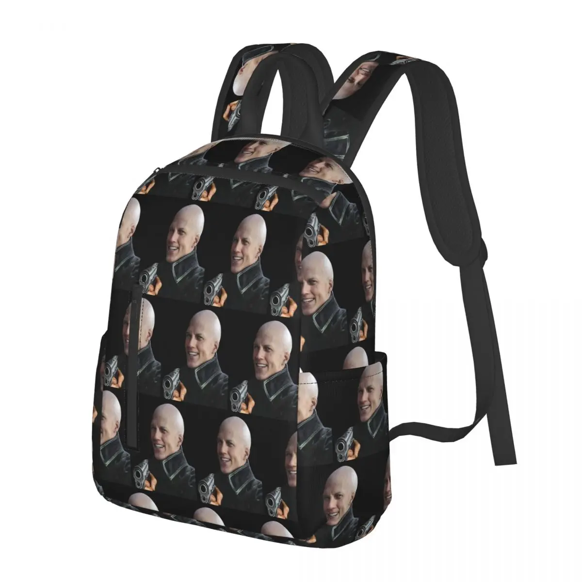 Bald Vergil Pointing A Gun Student Backpack School Bag Hiking Travel Daypack for Men Women Fashion Bookbag Shoulder Bags
Bald Vergil Pointing A Gun Student Backpack School Bag Hiking Travel Daypack for Men Women Fashion Bookbag Shoulder Bags