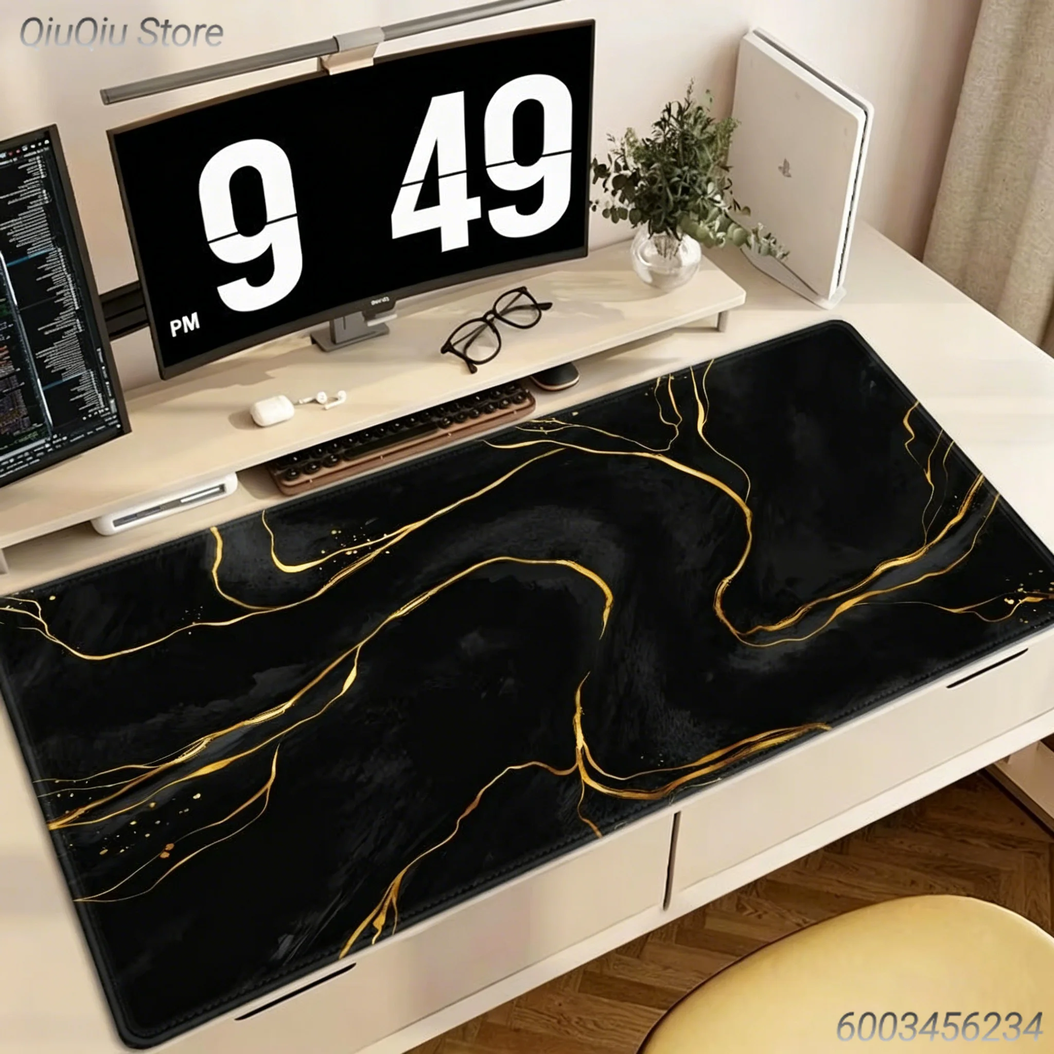 Black Gold Marble Mouse Pad Gaming Accessories Office Gamer Keyboard Desk Mat Non-Slip Laptop Golden Hexagon Mousepad
Black Gold Marble Mouse Pad Gaming Accessories Office Gamer Keyboard Desk Mat Non-Slip Laptop Golden Hexagon Mousepad