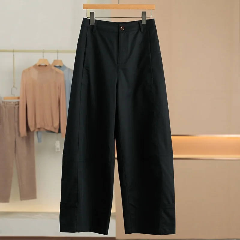 High Waist Loose Fit Pants Pure Color Slimming Knife-Shape Casual Trousers for Women Spring 2026 Fashion New Arrival
High Waist Loose Fit Pants Pure Color Slimming Knife-Shape Casual Trousers for Women Spring 2026 Fashion New Arrival