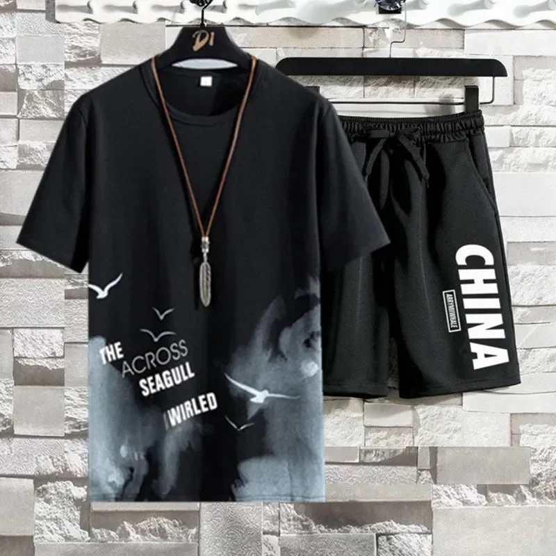 Ice Silk Short Sleeve T-Shirt Men's Summer Casual Sportswear Set with Stylish Shorts Trendy Brand Youth Polyester Fiber Five-...
Ice Silk Short Sleeve T-Shirt Men's Summer Casual Sportswear Set with Stylish Shorts Trendy Brand Youth Polyester Fiber Five-...