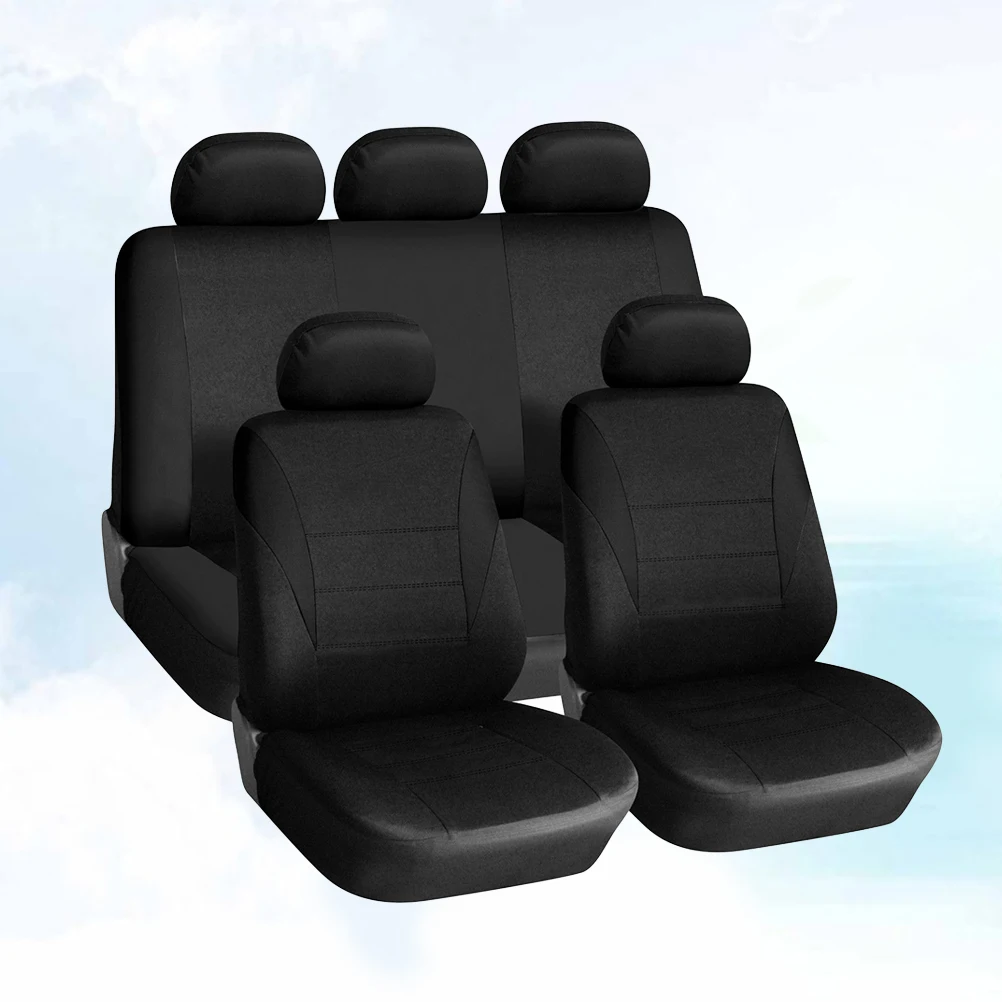 9 Pcs Seat Cover Black Car Seat Cover Cushion Durable Protector Universal Interior Accessory Fits Cars Trucks SUV
9 Pcs Seat Cover Black Car Seat Cover Cushion Durable Protector Universal Interior Accessory Fits Cars Trucks SUV