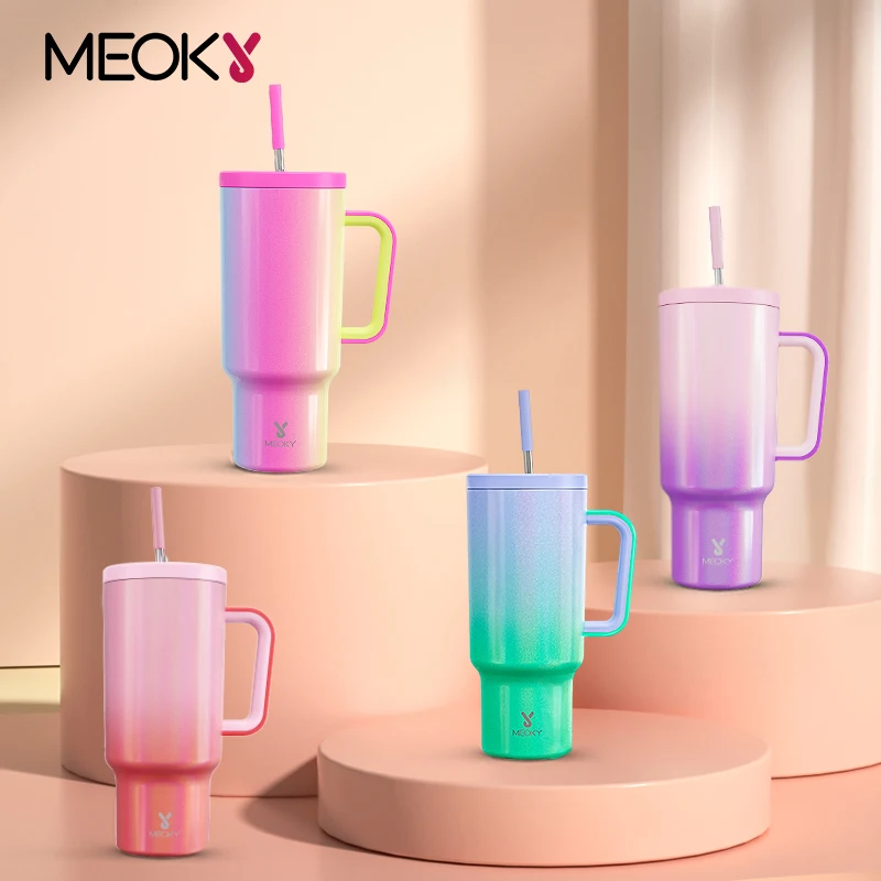 Meoky 40oz Tumbler with Handle Straw Stainless Steel Travel Thermal Water Bottle Vacuum Insulated Drinkwear Creative Coffee Cup
Meoky 40oz Tumbler with Handle Straw Stainless Steel Travel Thermal Water Bottle Vacuum Insulated Drinkwear Creative Coffee Cup