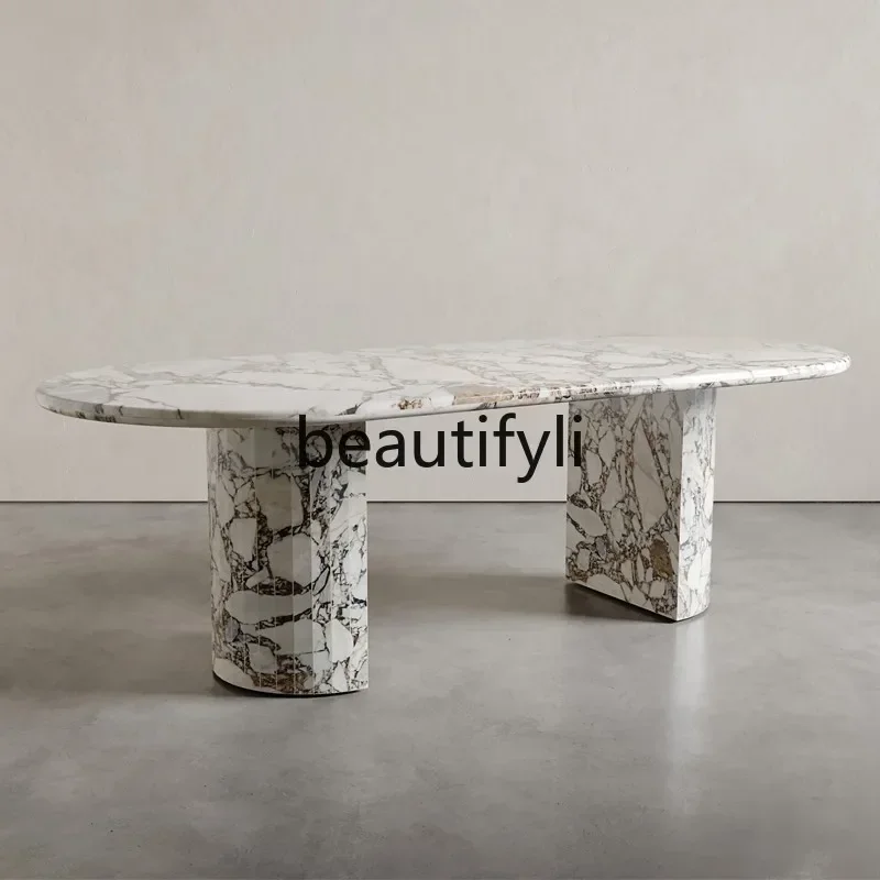 xqqLight luxury marble dining table Italian minimalist large apartment oval designer high-end hotel villa dining table
xqqLight luxury marble dining table Italian minimalist large apartment oval designer high-end hotel villa dining table