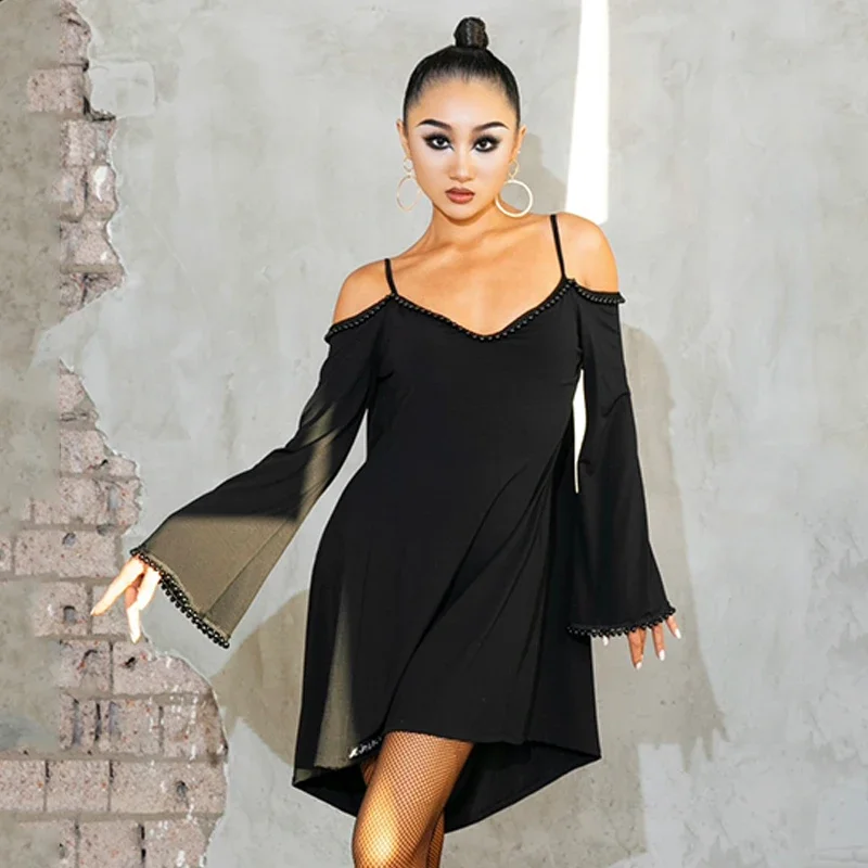 2023 New Latin Dance Dress Women Loose Black Dress Long Sleeves Practice Clothes Rumba Samba Dance Clothing Club Dancewear 19088
2023 New Latin Dance Dress Women Loose Black Dress Long Sleeves Practice Clothes Rumba Samba Dance Clothing Club Dancewear 19088