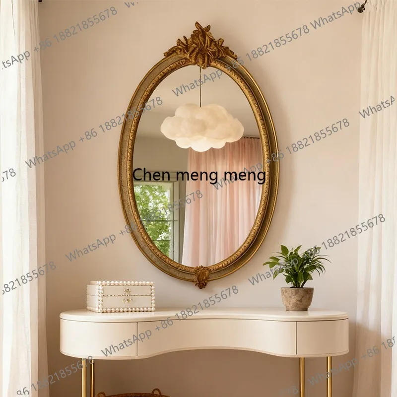 French carved cosmetic mirror European smart bathroom mirror American villa living room decorative mirror
French carved cosmetic mirror European smart bathroom mirror American villa living room decorative mirror