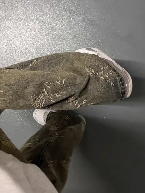 American Sle Heavy Embroidery Peony Print Flared Jeans Men's Cleanfit Straight Tube Pants Slimming Effect Casual Denim
American Sle Heavy Embroidery Peony Print Flared Jeans Men's Cleanfit Straight Tube Pants Slimming Effect Casual Denim