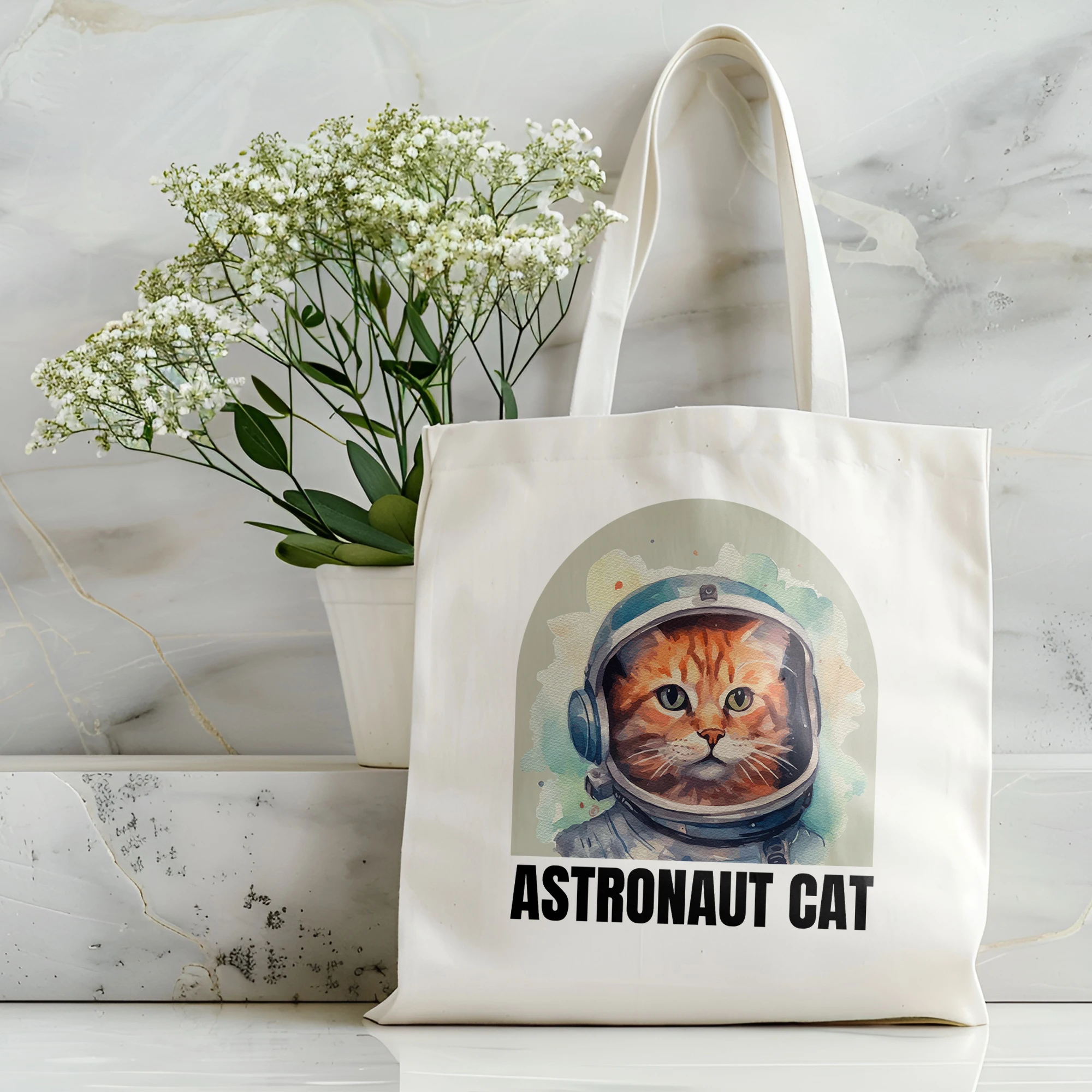 Fashionable canvas women's handbag, simple cat Harajuku environmentally friendly large capacity shopping bag, student backpack
Fashionable canvas women's handbag, simple cat Harajuku environmentally friendly large capacity shopping bag, student backpack