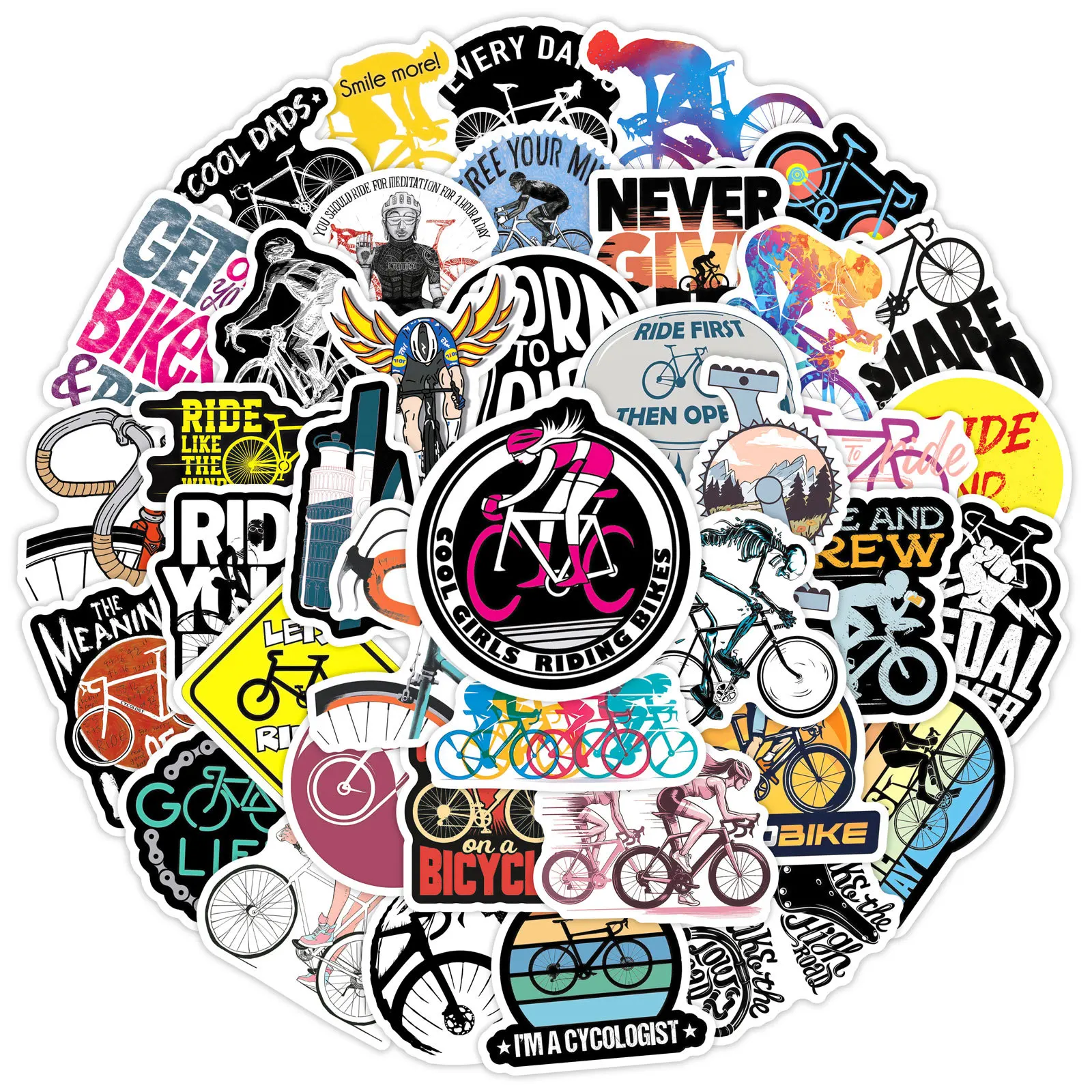 50Pcs Cool Mountain Bike Bicycle Stickers MTB Decals DIY Toys Decoration Laptop Phone Bottle Luggage Scrapbook Waterproof Gift
50Pcs Cool Mountain Bike Bicycle Stickers MTB Decals DIY Toys Decoration Laptop Phone Bottle Luggage Scrapbook Waterproof Gift