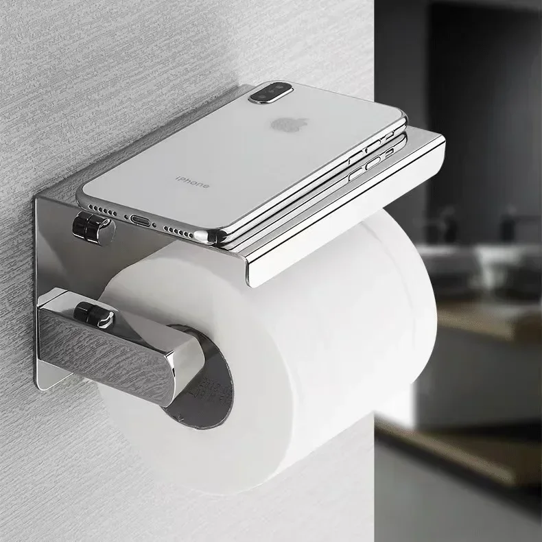 Durable304 Stainless Steel Tissue Holder Shelf Mobile Phone Holder Hotel Engineering Toilet Paper Holder Hotel Bathroom Roll Box
Durable304 Stainless Steel Tissue Holder Shelf Mobile Phone Holder Hotel Engineering Toilet Paper Holder Hotel Bathroom Roll Box