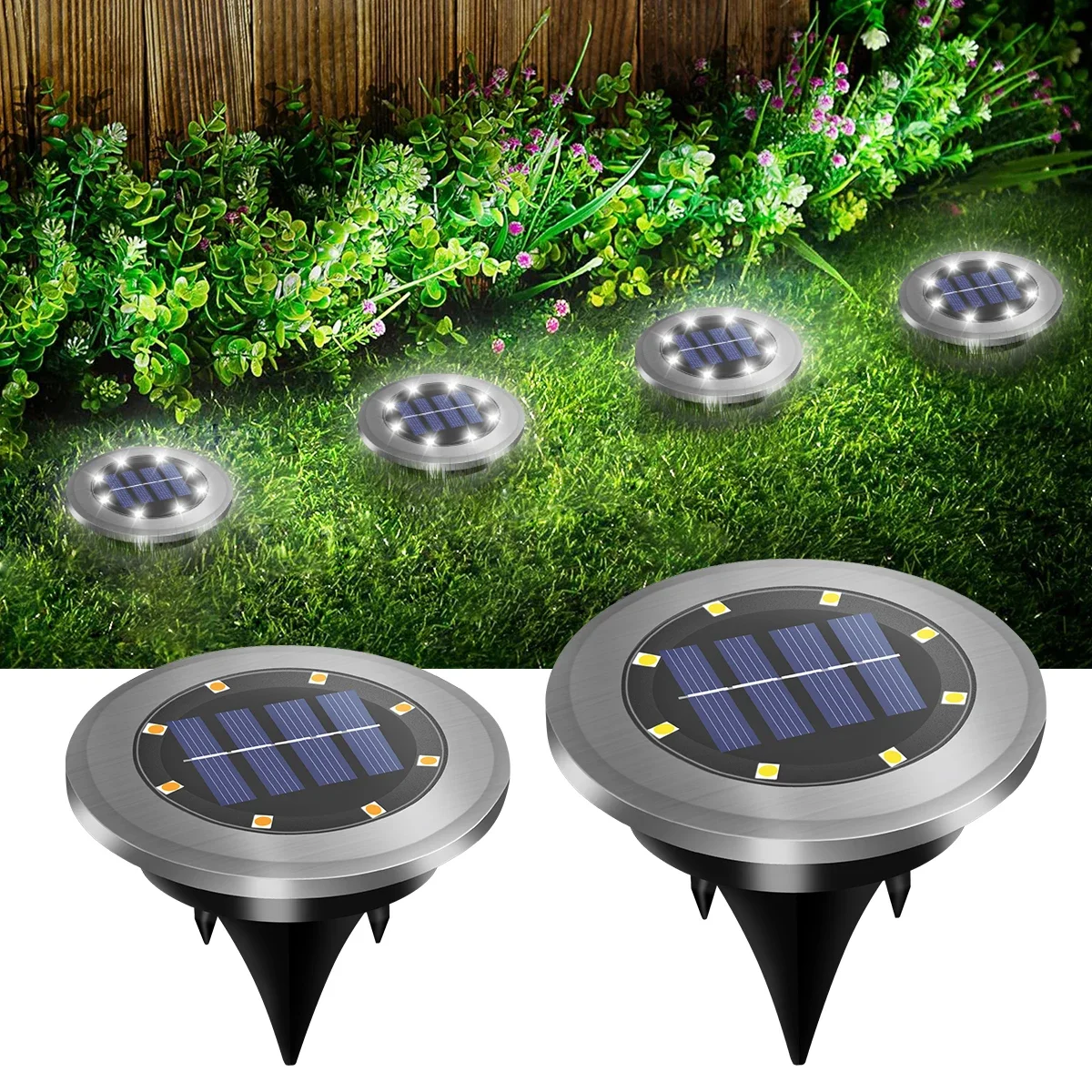Solar Ground Lights LED Waterproof Solar Garden Lights Outdoor Bright in-Ground Lights Landscape Lighting for Patio Pathway Lawn
Solar Ground Lights LED Waterproof Solar Garden Lights Outdoor Bright in-Ground Lights Landscape Lighting for Patio Pathway Lawn