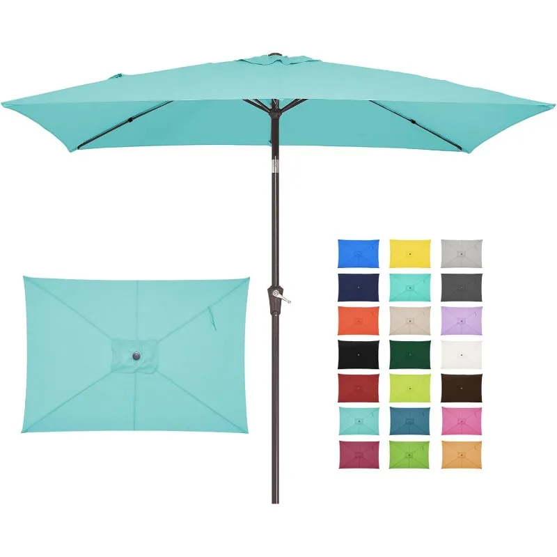 6.5x10 ft Rectangular Patio Umbrellas Outdoor Market Umbrella with Push Button Tilt and Crank, Rectangle Table Umbrella
6.5x10 ft Rectangular Patio Umbrellas Outdoor Market Umbrella with Push Button Tilt and Crank, Rectangle Table Umbrella