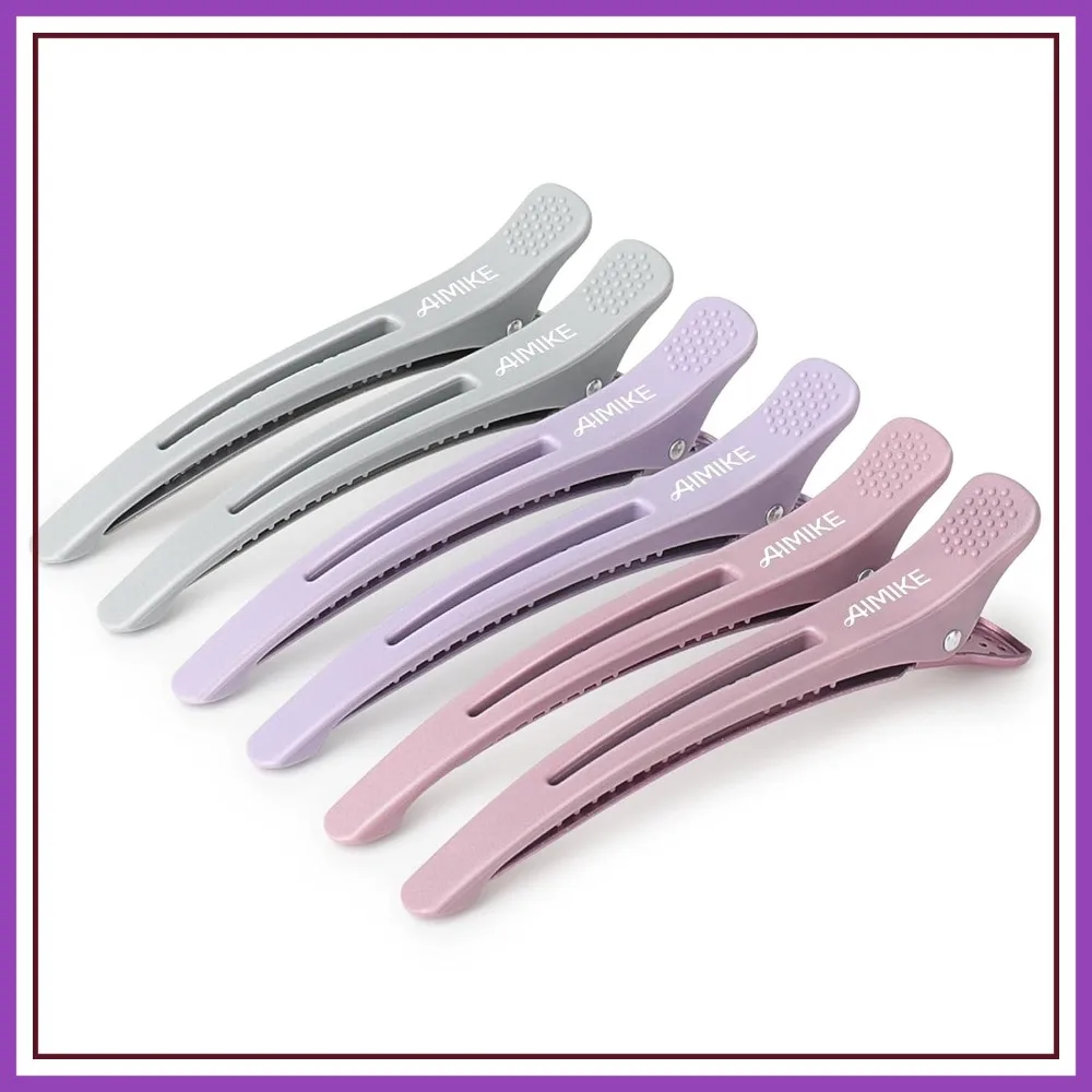6 Pcs Duck Billed Hair Clips with Silicone Band, No Crease Sectioning Clips for Styling, Cutting, Rollers
6 Pcs Duck Billed Hair Clips with Silicone Band, No Crease Sectioning Clips for Styling, Cutting, Rollers