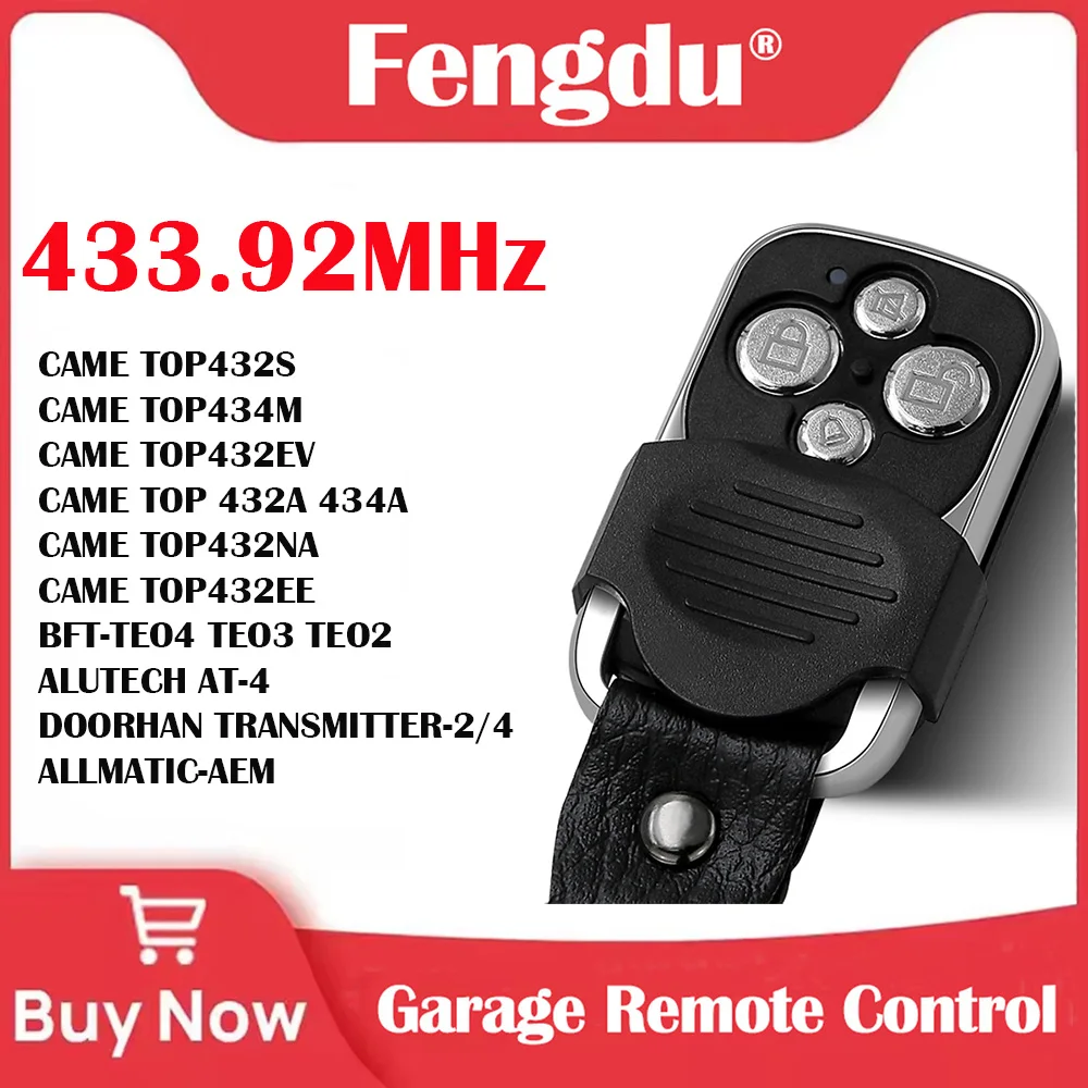 433MHz Remote Control For TOP 432A TOP-432NA TOP432NA ABCD Button Universal Garage Door Gate Opener
433MHz Remote Control For TOP 432A TOP-432NA TOP432NA ABCD Button Universal Garage Door Gate Opener