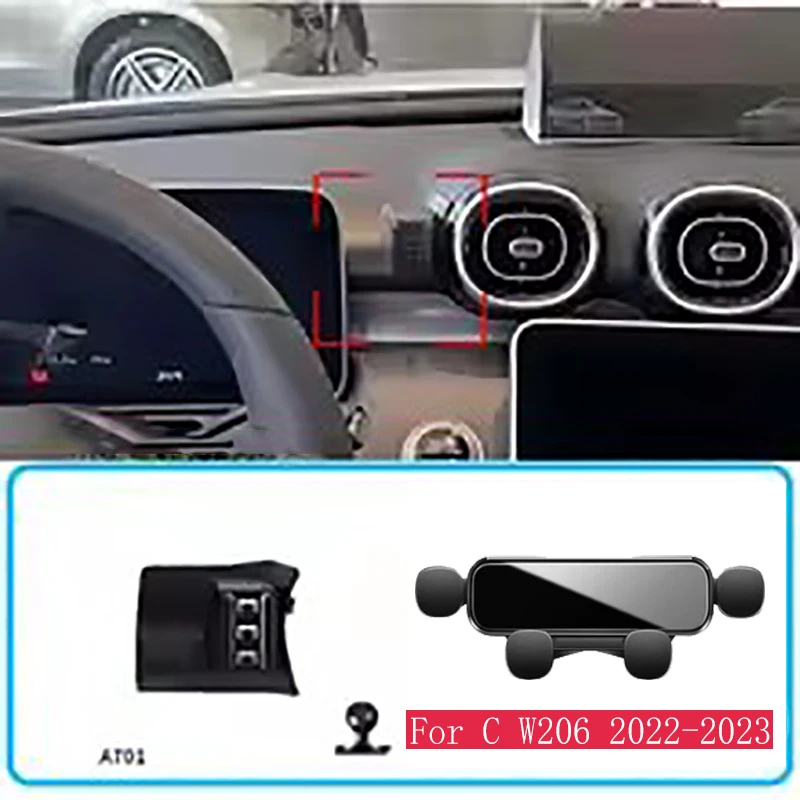 Car Phone Holder for Mercedes Benz C W206 (2022 - 2023), Gravity Stand Mount, Horizontal GPS/Mobile Bracket Accessory with Base
Car Phone Holder for Mercedes Benz C W206 (2022 - 2023), Gravity Stand Mount, Horizontal GPS/Mobile Bracket Accessory with Base