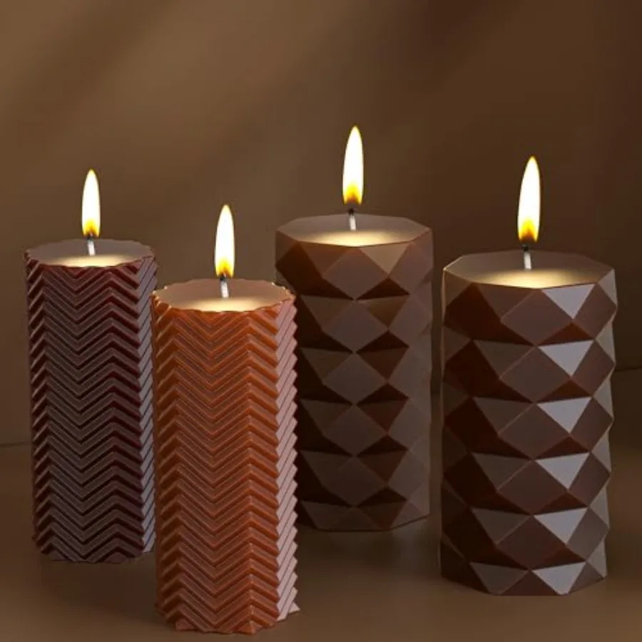 2 Pack Stripe Cylinder Pillar Spiral Candle Resin Mold - Resin Casting Silicone Molds for Home Decor and Candle Making Wave Spi
2 Pack Stripe Cylinder Pillar Spiral Candle Resin Mold - Resin Casting Silicone Molds for Home Decor and Candle Making Wave Spi