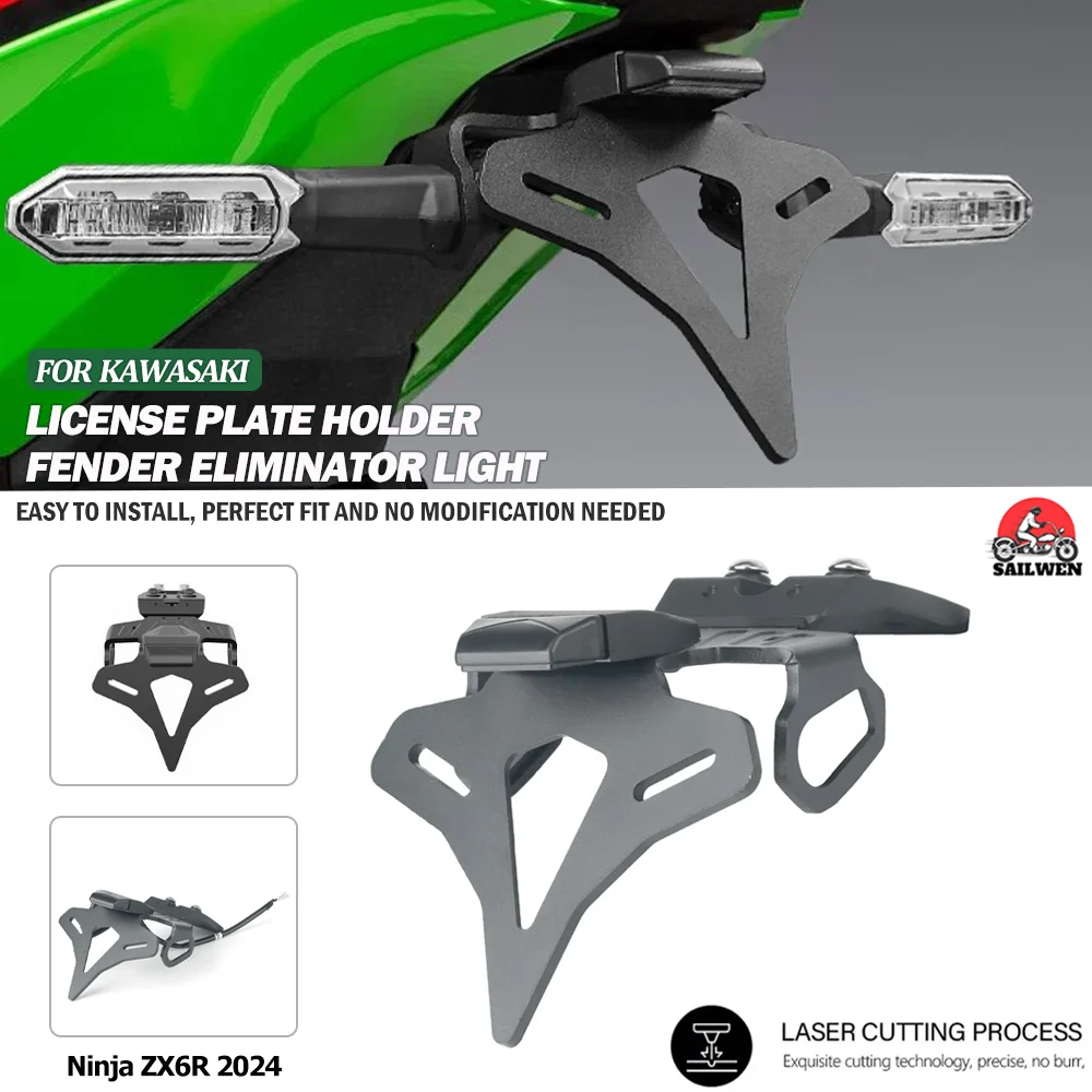 motorcycles Rear Short Tail License Plate Holder Number Holder With LED Light For Kawasaki Ninja ZX-6R ZX-6r Ninja ZX6R 2024
motorcycles Rear Short Tail License Plate Holder Number Holder With LED Light For Kawasaki Ninja ZX-6R ZX-6r Ninja ZX6R 2024