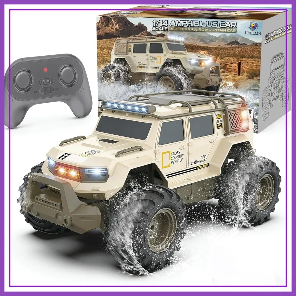 1:14 Amphibious RC Truck 4WD All Terrain Offroad Waterproof Drift Car Beach Pool Toy for Ages 8+
1:14 Amphibious RC Truck 4WD All Terrain Offroad Waterproof Drift Car Beach Pool Toy for Ages 8+