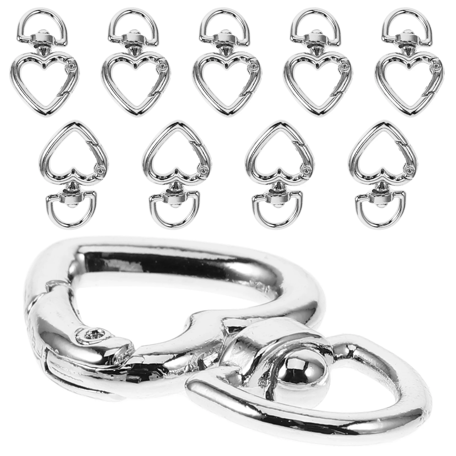 10pcs Heart Keychain Snap Zinc Alloy Spring Buckle Metal Bag Backpack Craft Clasp D Shaped Jewelry Accessories DIY Supplies
10pcs Heart Keychain Snap Zinc Alloy Spring Buckle Metal Bag Backpack Craft Clasp D Shaped Jewelry Accessories DIY Supplies