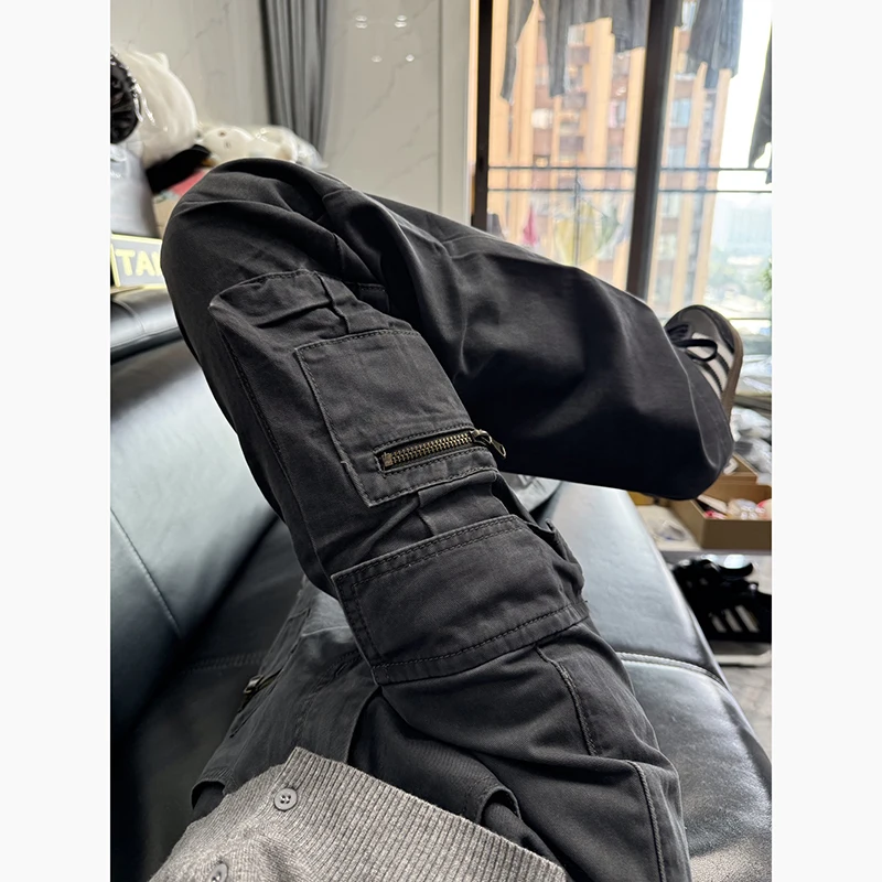 American High Street Sle Men's Workwear Pants Multiple kets Zipper Straight Leg Cool And Haome Casual Pants
American High Street Sle Men's Workwear Pants Multiple kets Zipper Straight Leg Cool And Haome Casual Pants