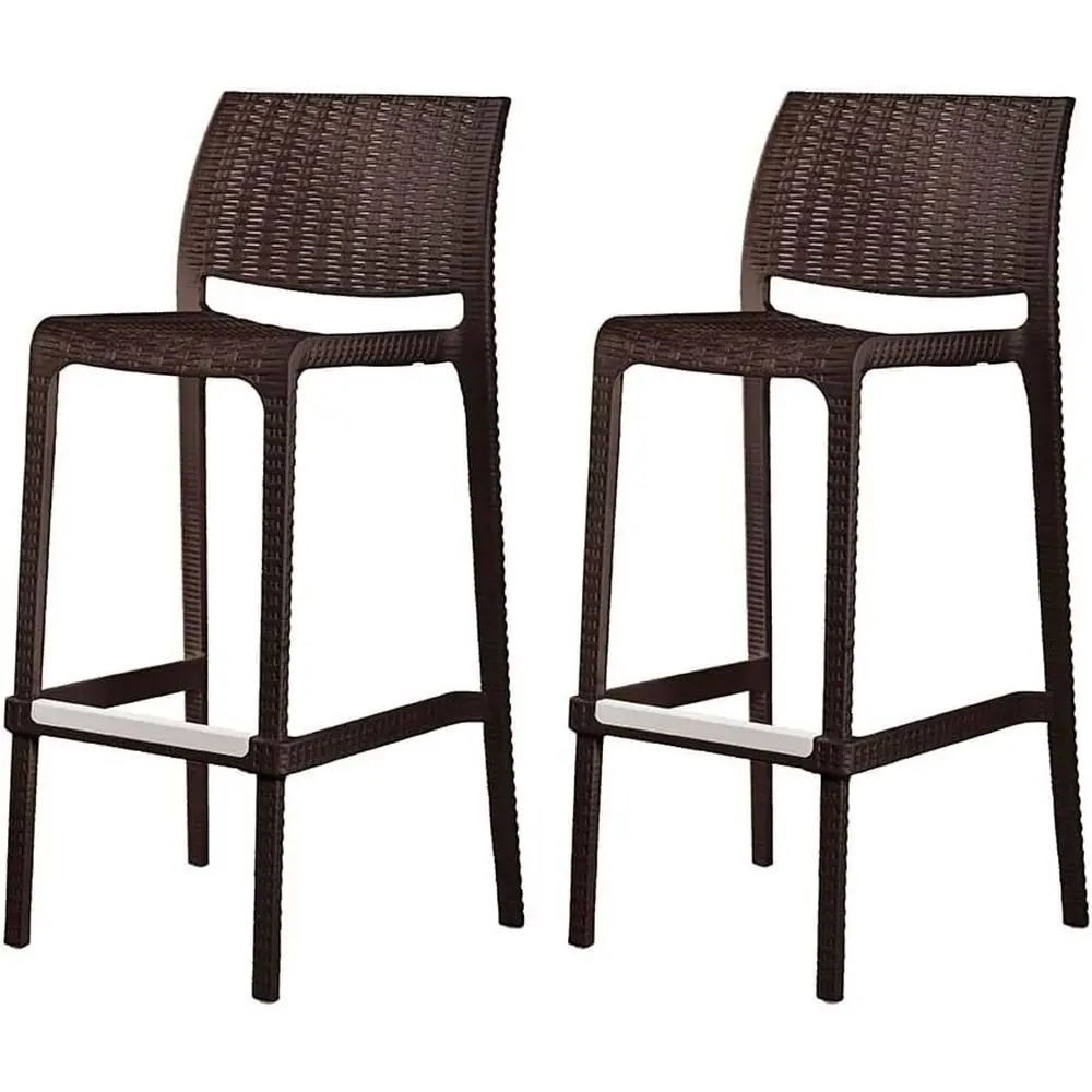 Stackable Rattan Bar Stools - Set of 2 (Color: CAE)
Stackable Rattan Bar Stools - Set of 2 (Color: CAE)