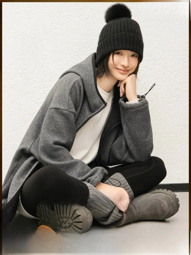 Meiyang Double-Faced Fce Sweatirt Jaet Casual Simple Hooded Open Cardigan Women's Spring Faion Comfortable Polyester
Meiyang Double-Faced Fce Sweatirt Jaet Casual Simple Hooded Open Cardigan Women's Spring Faion Comfortable Polyester