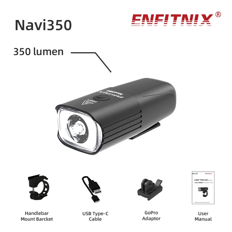 Enfitnix Navi350 Bicycle Smart Headlight Bike Front Light Waterproof USB Rechargeable Wide-Angle Flood Cycling Lamp Flashlight
Enfitnix Navi350 Bicycle Smart Headlight Bike Front Light Waterproof USB Rechargeable Wide-Angle Flood Cycling Lamp Flashlight