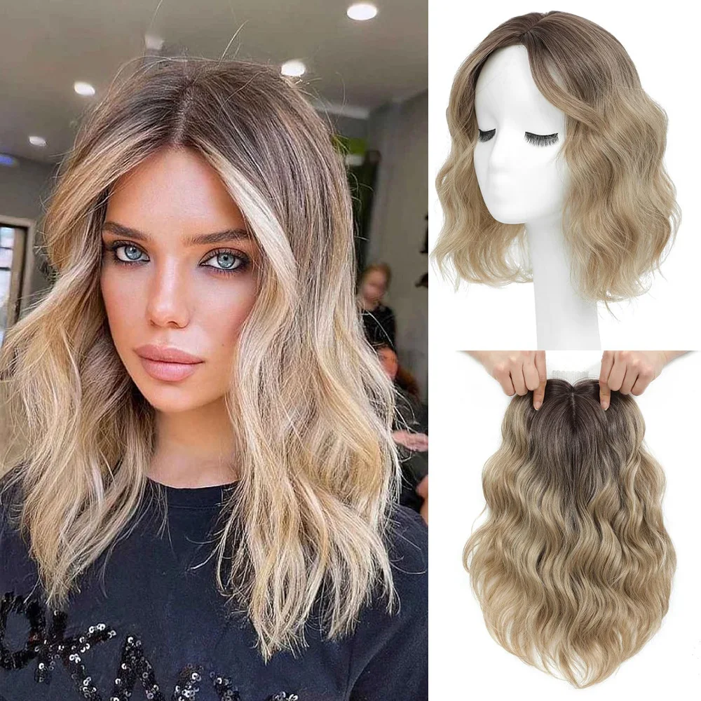 Hair Topper 12 Inch Hair Toppers For Women Synthetic Lace Wavy Curly Brown Blonde Highlights Clip In Synthetic Wiglets for Women
Hair Topper 12 Inch Hair Toppers For Women Synthetic Lace Wavy Curly Brown Blonde Highlights Clip In Synthetic Wiglets for Women